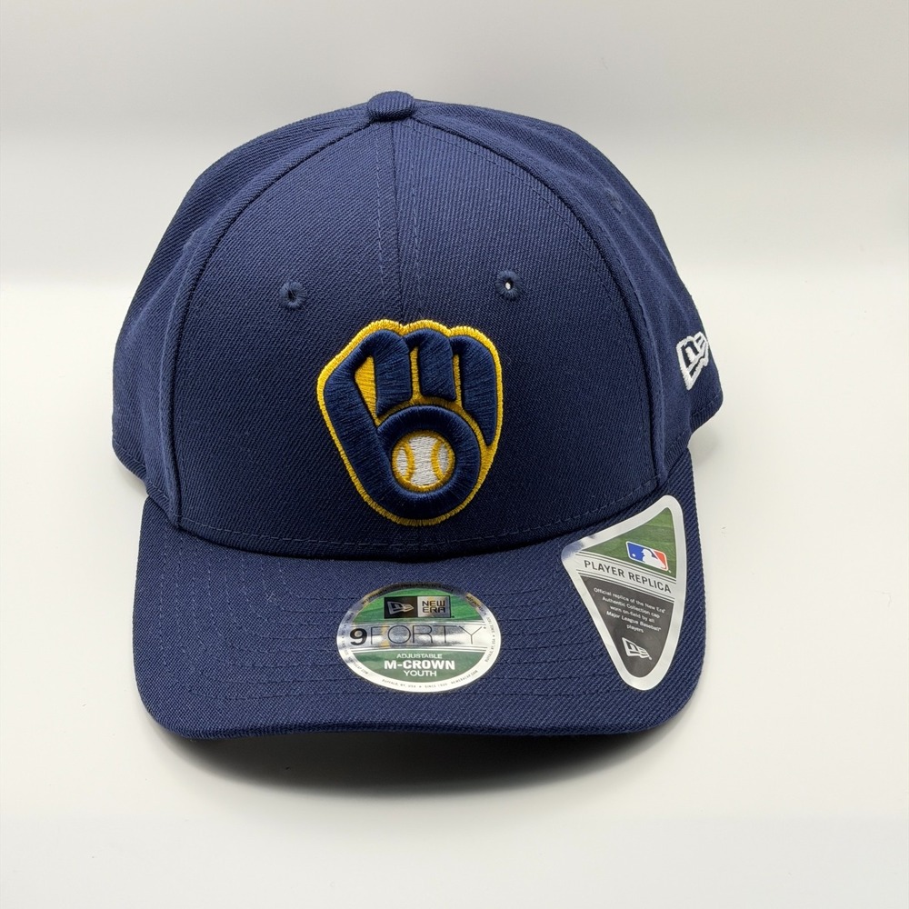 NEW Milwaukee Brewers MLB Hat, Youth Size, Navy Blue